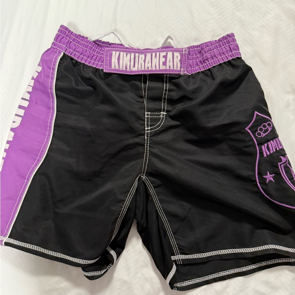 Kimurawear Black and Purple Athletic Shorts/ boxing/ martial arts…